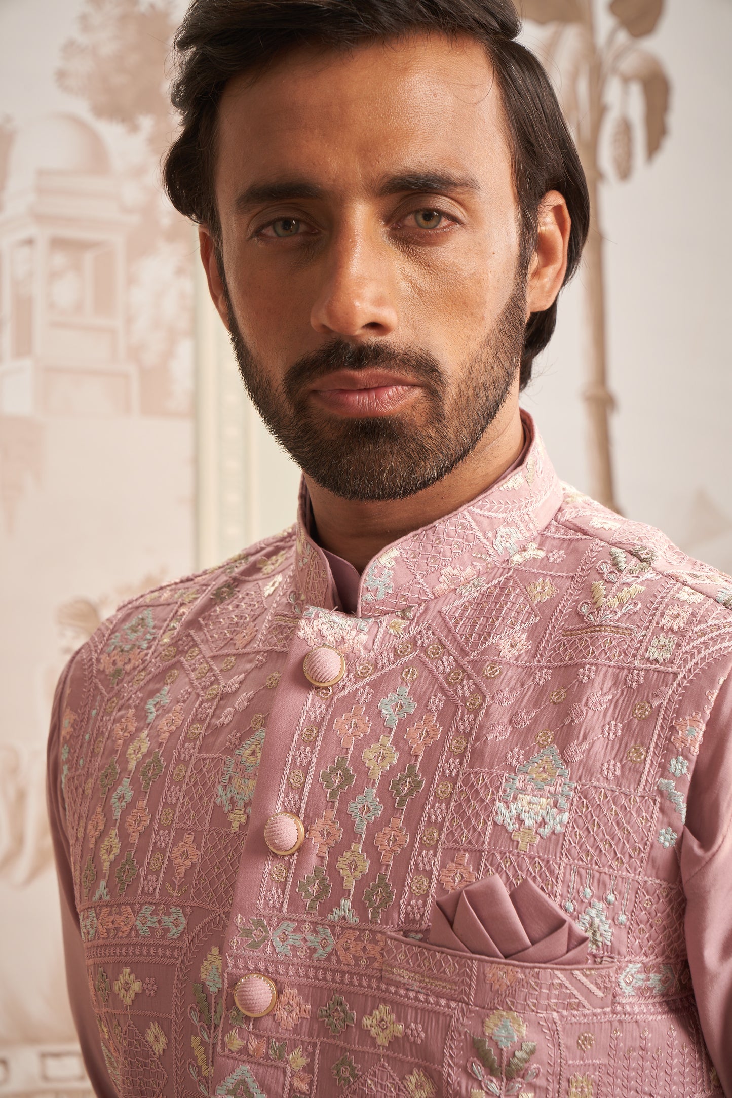Bundi Kurta Set - Pink