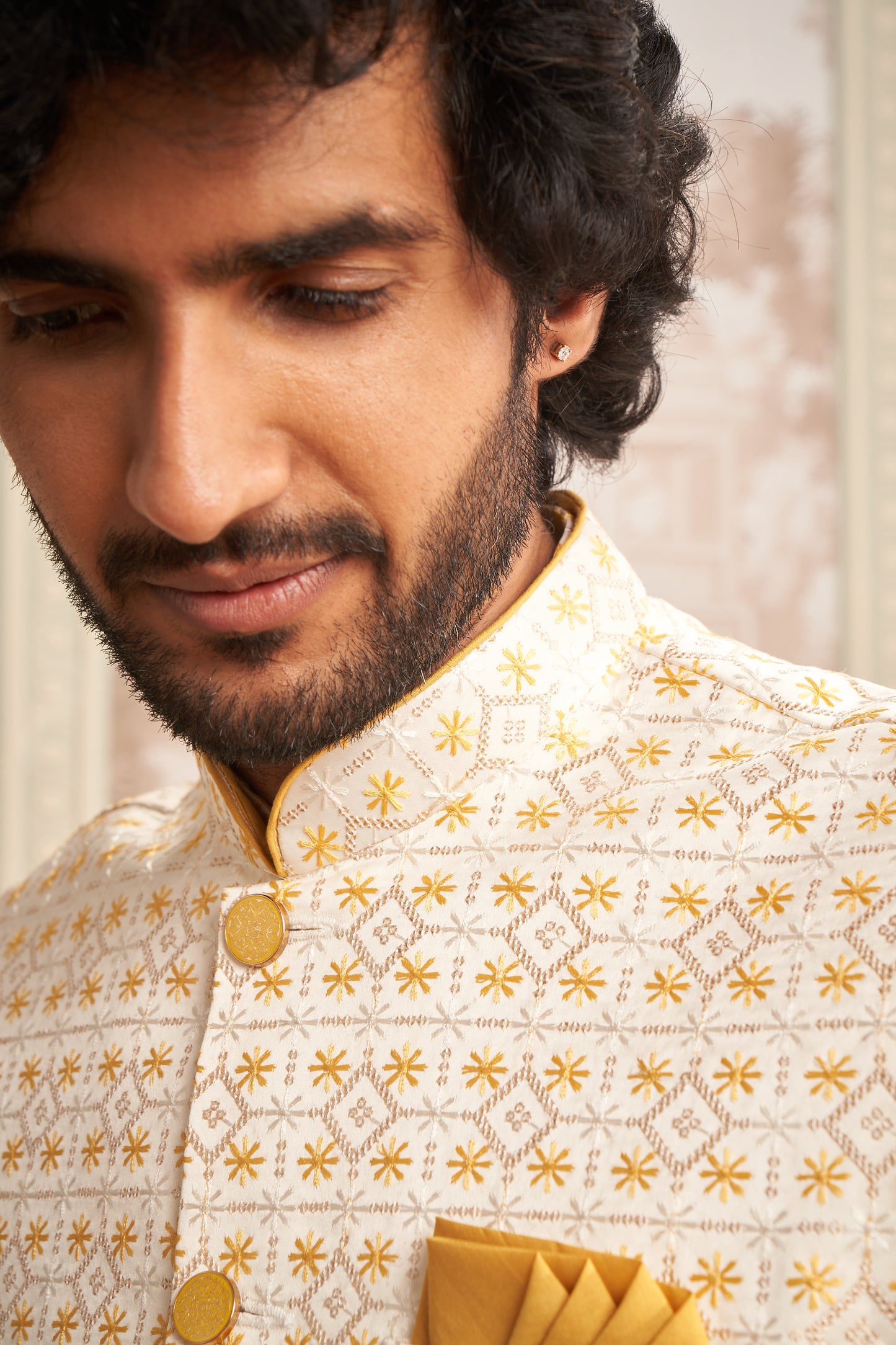 Bundi Kurta Set - Yellow