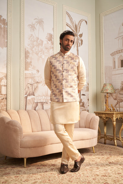 Bundi Kurta Set - Cream