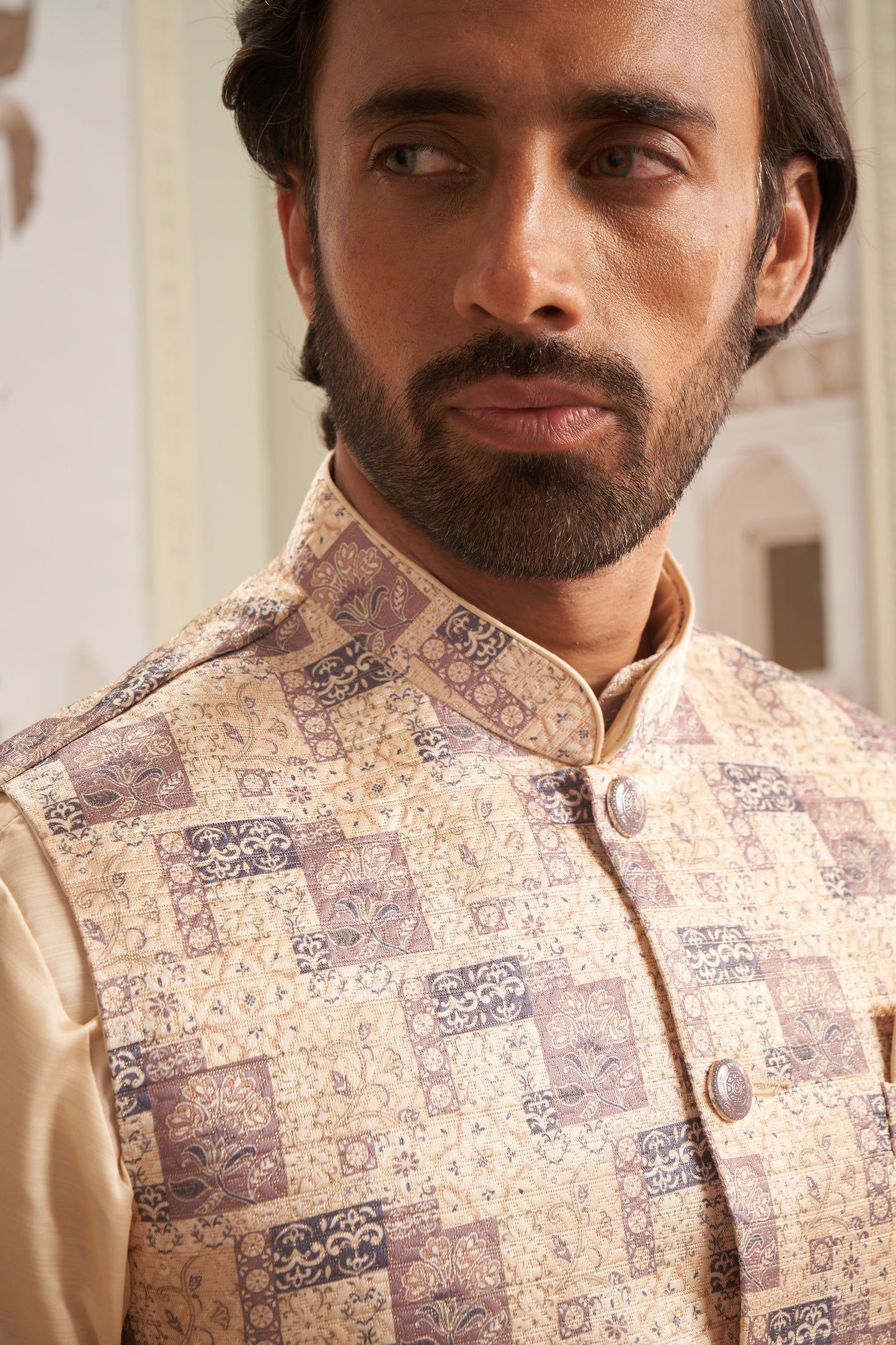 Bundi Kurta Set - Cream