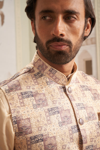 Bundi Kurta Set - Cream