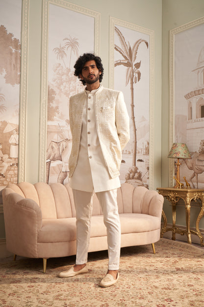 Indo Western Front Open - Off White