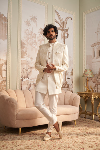 Indo Western Front Open - Off White