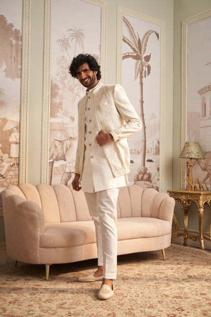 Indo Western Front Open - Off White