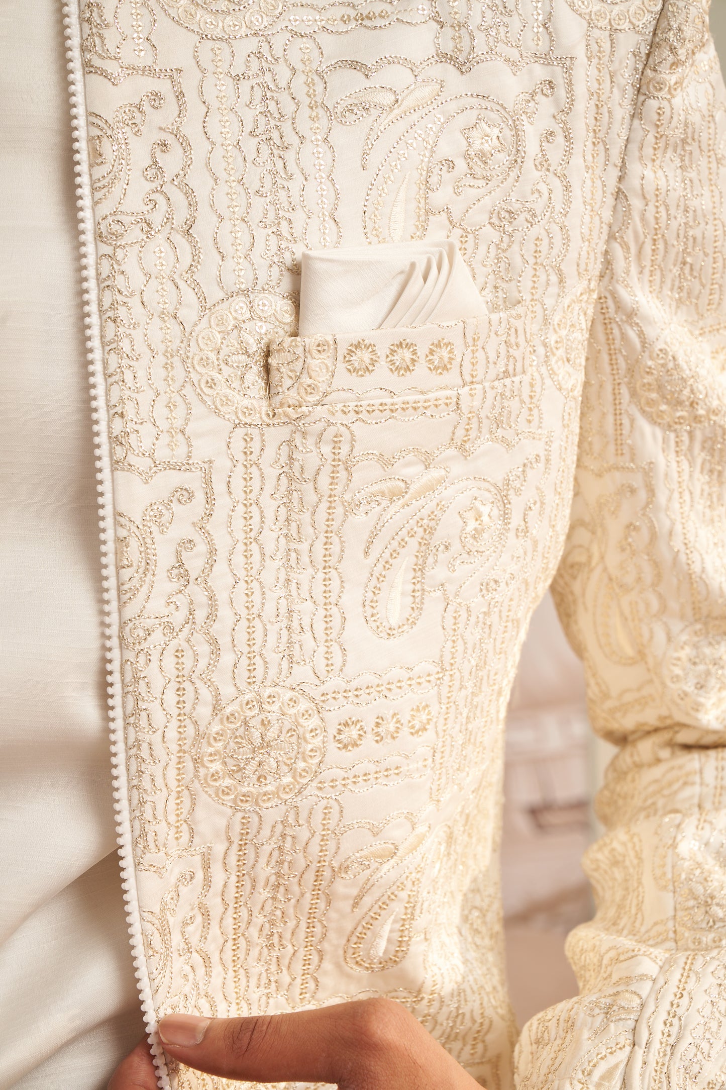 Indo Western Front Open - Off White