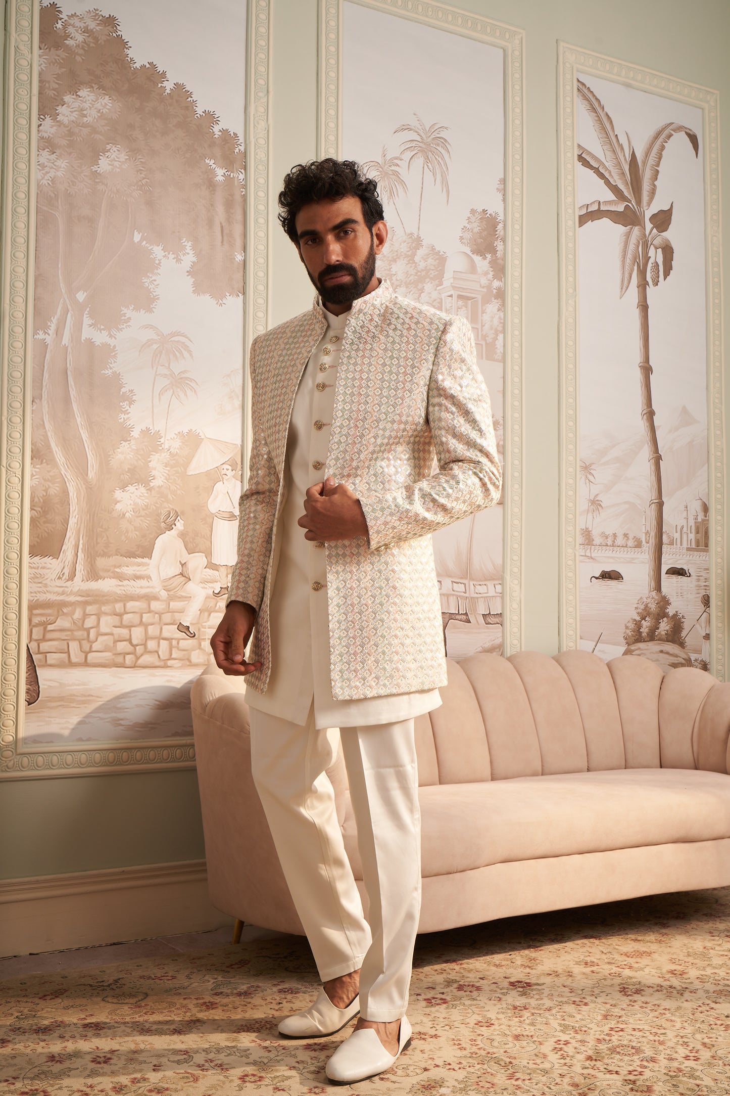 Indo Western Front Open - White