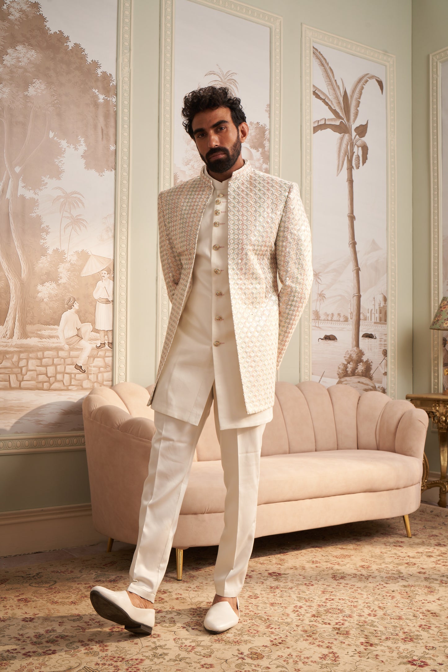 Indo Western Front Open - White