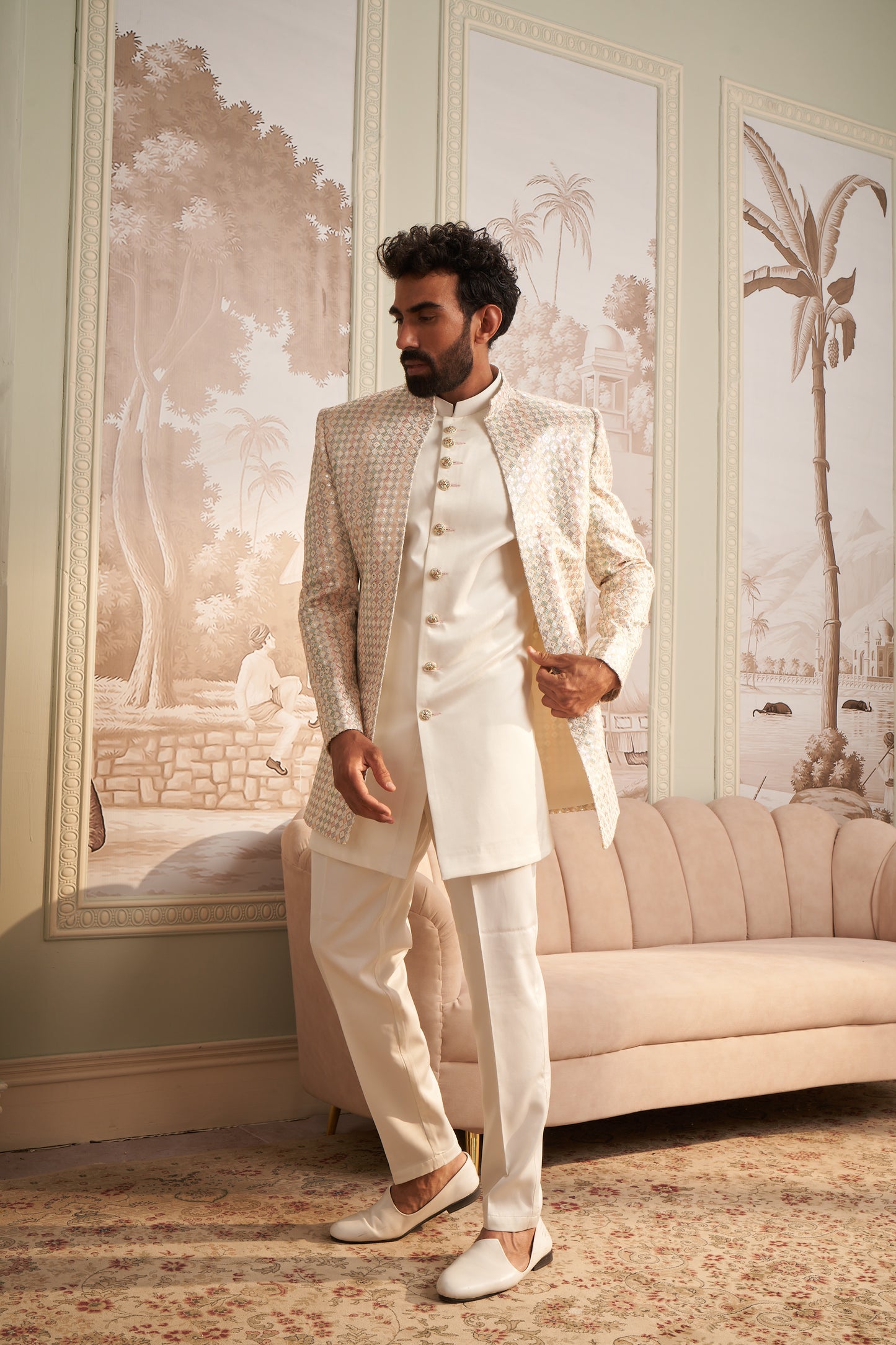 Indo Western Front Open - White