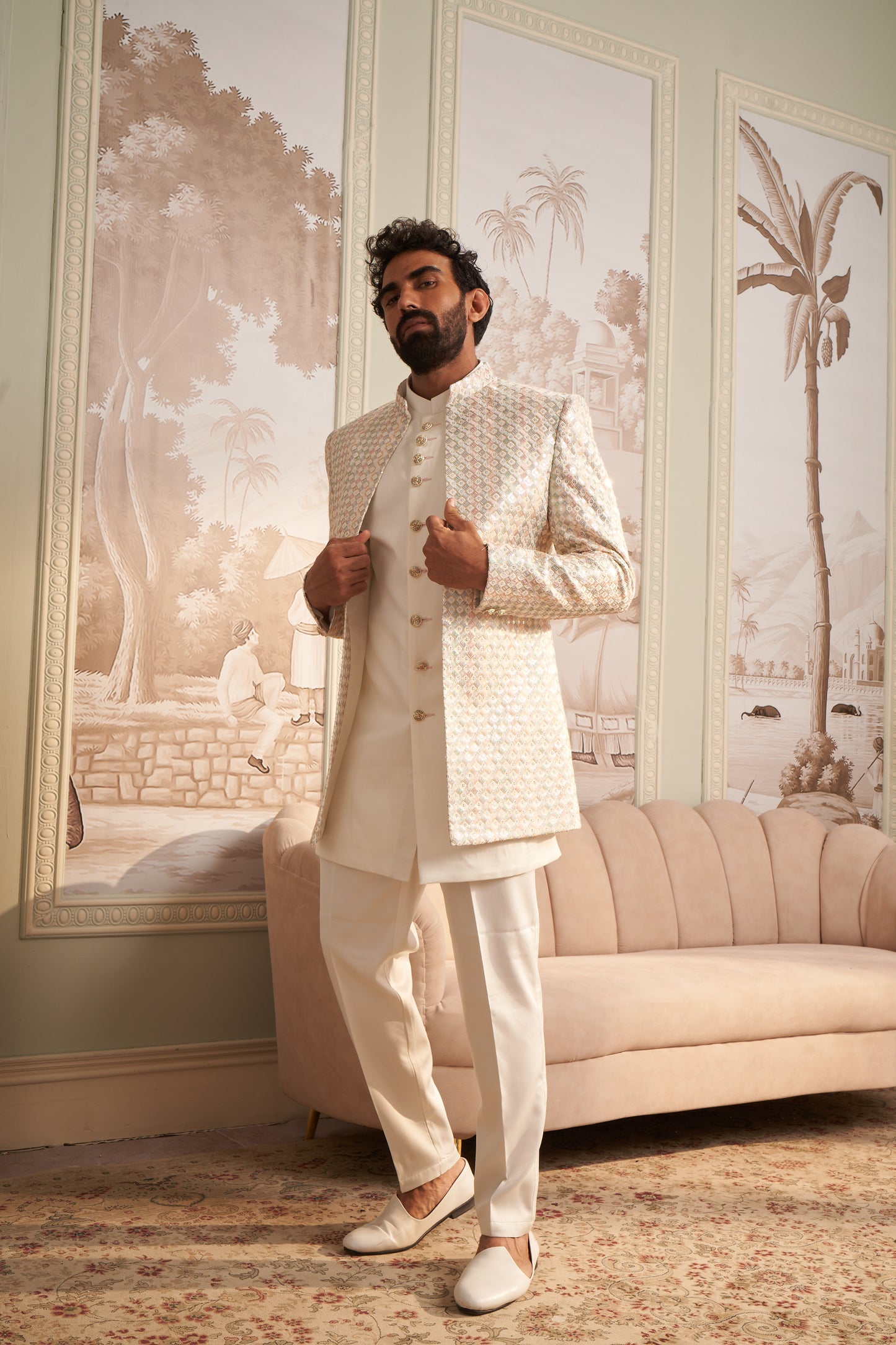 Indo Western Front Open - White