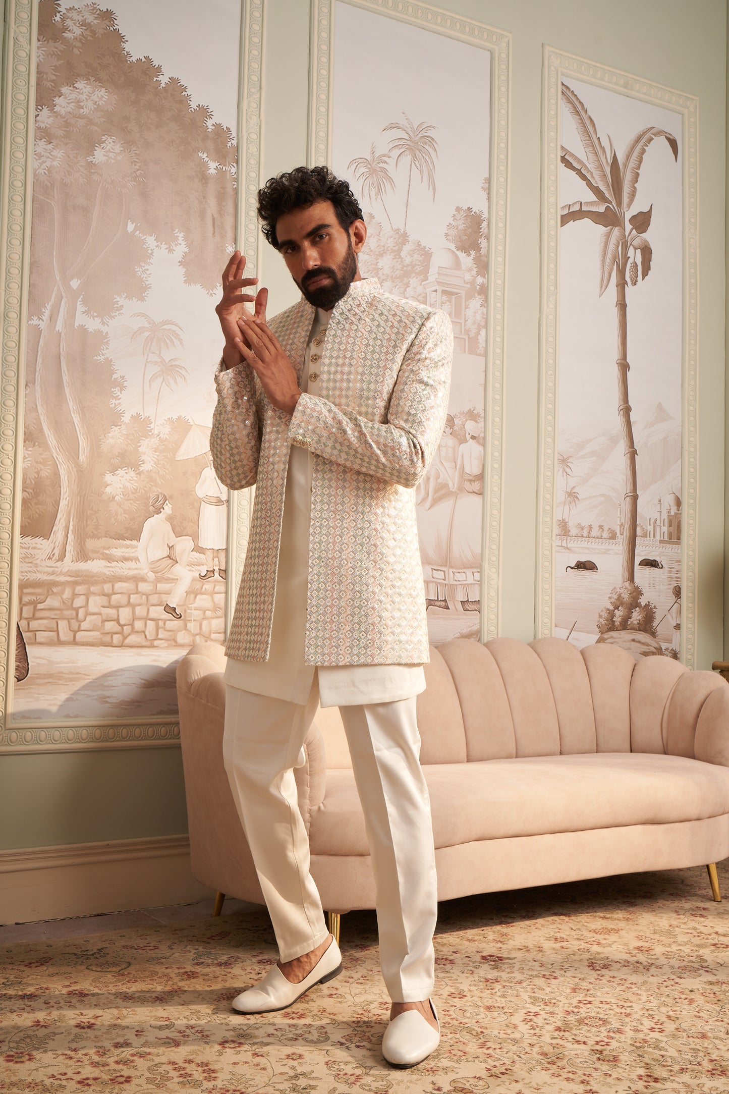 Indo Western Front Open - White