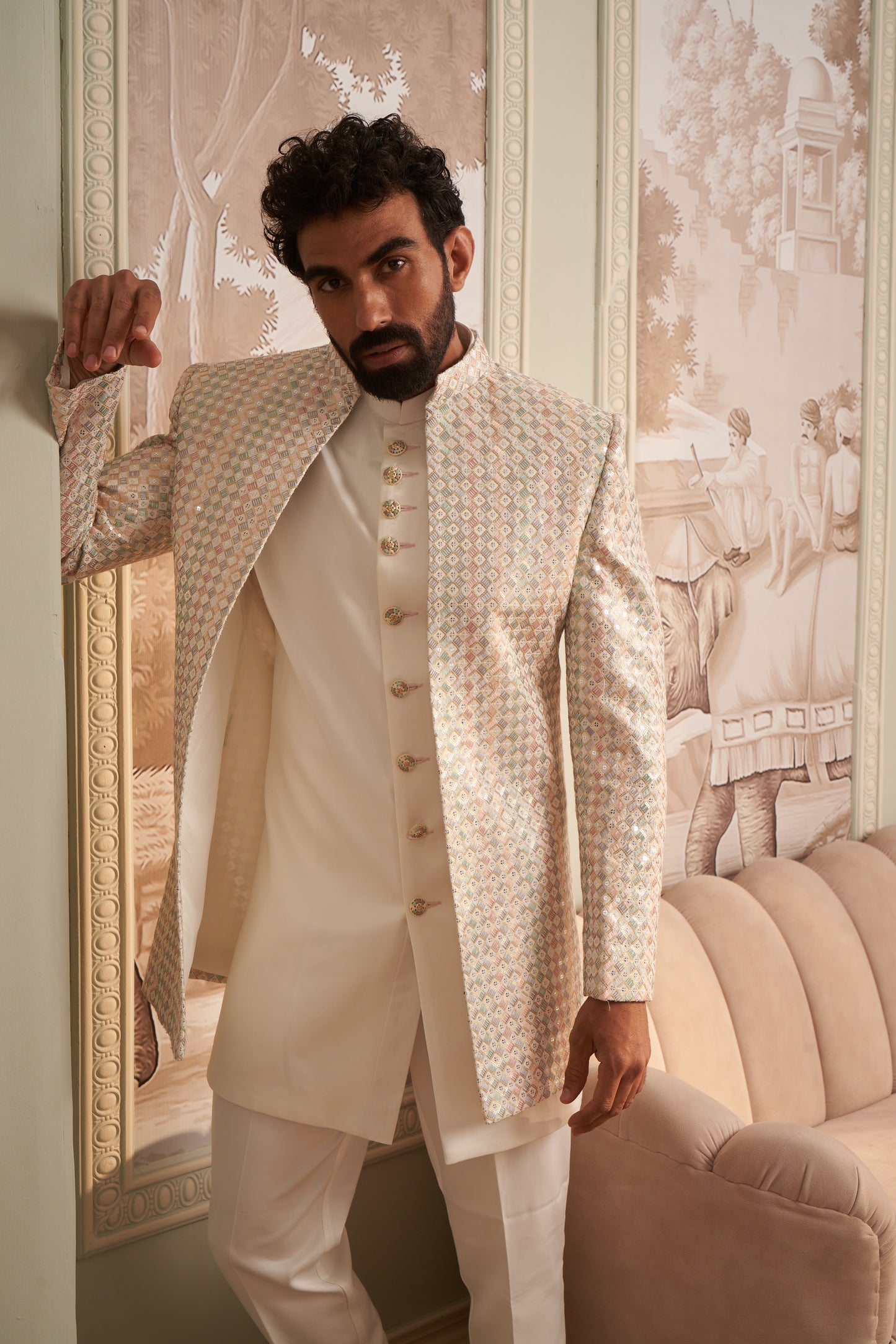 Indo Western Front Open - White