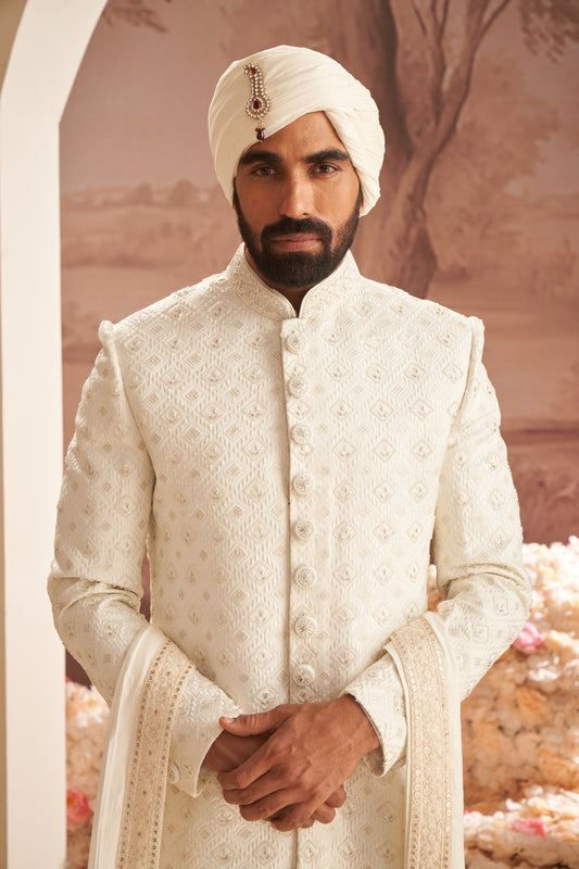 Sherwani - White