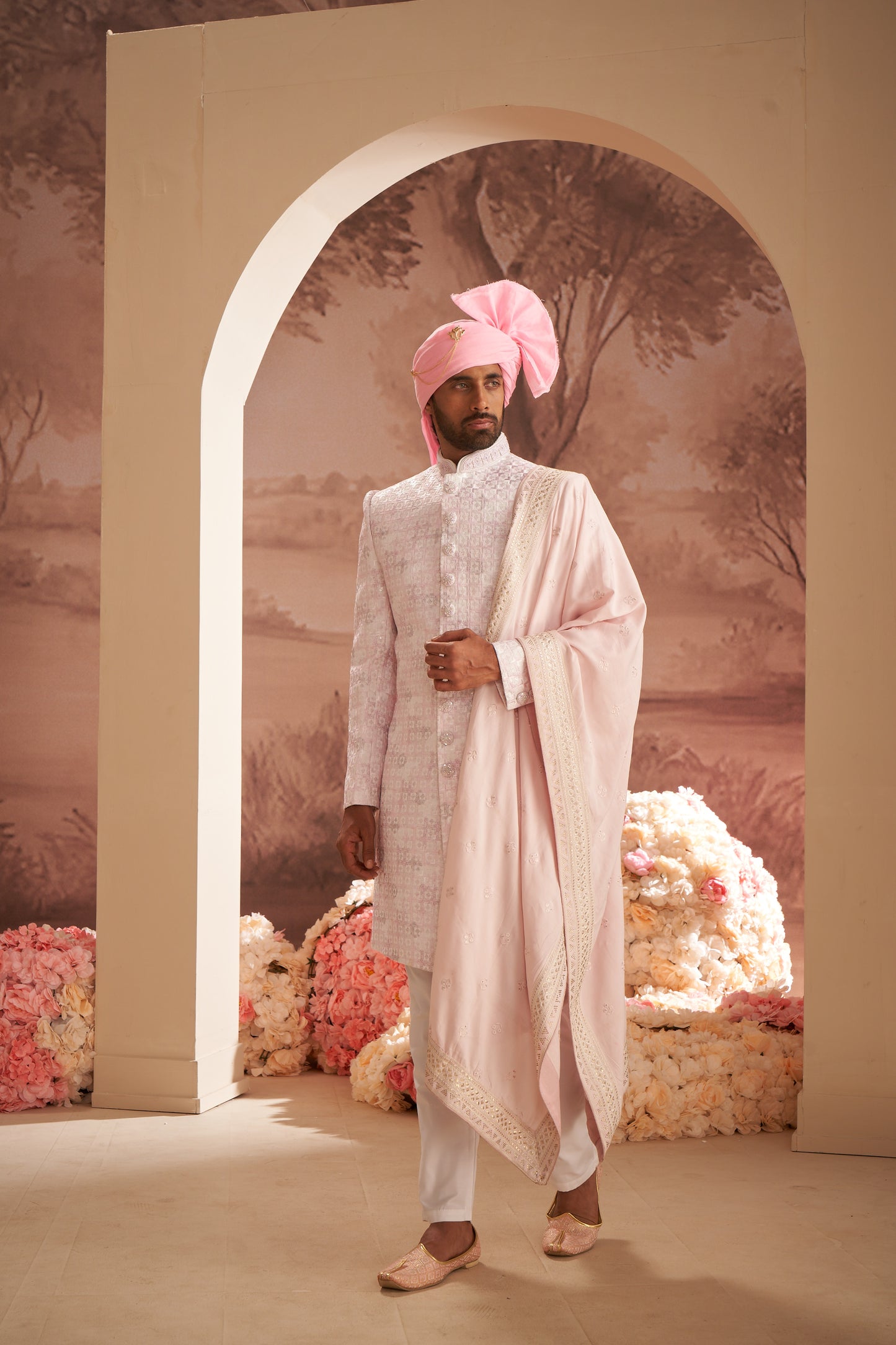 Sherwani - Pink