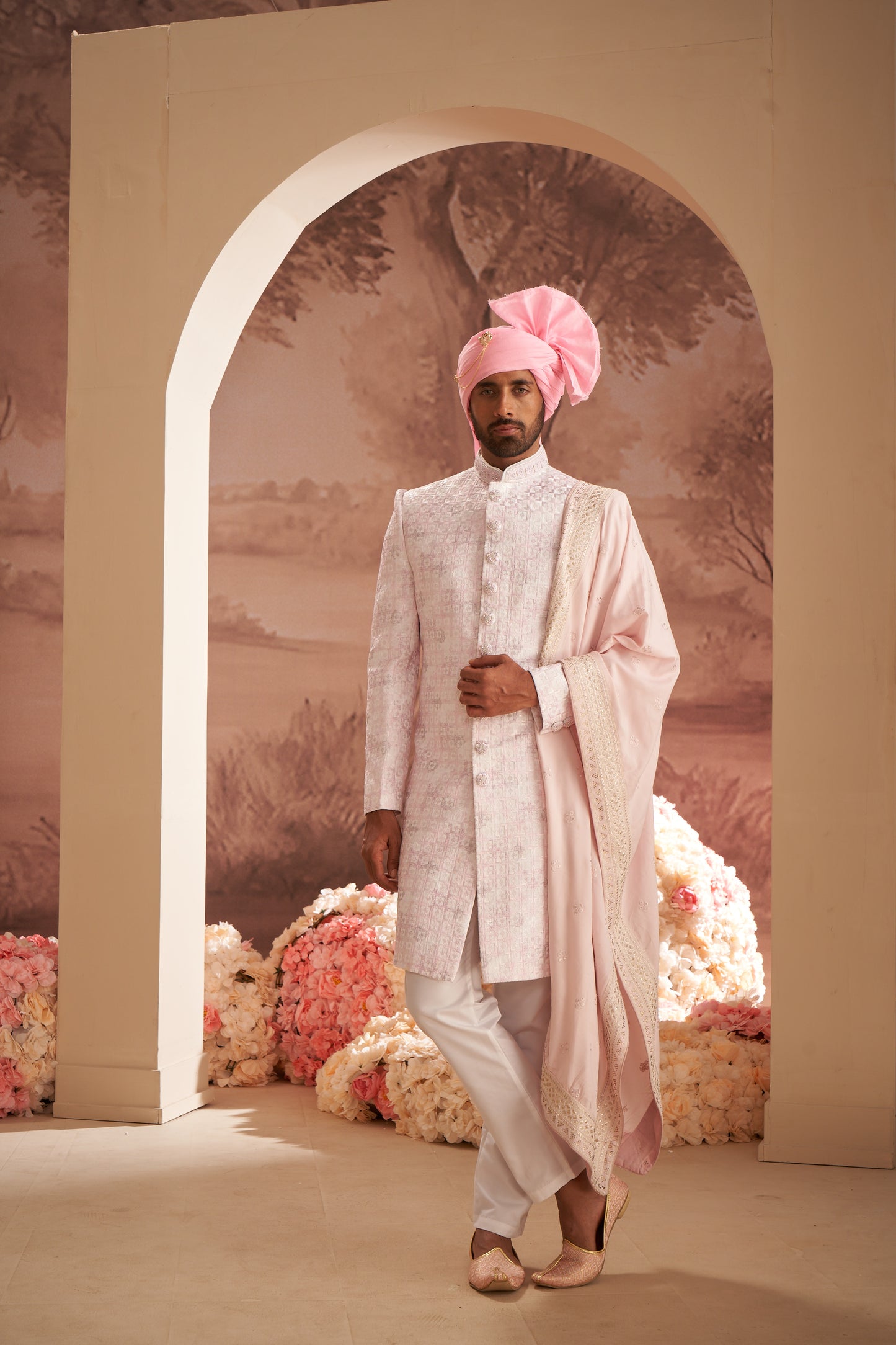 Sherwani - Pink