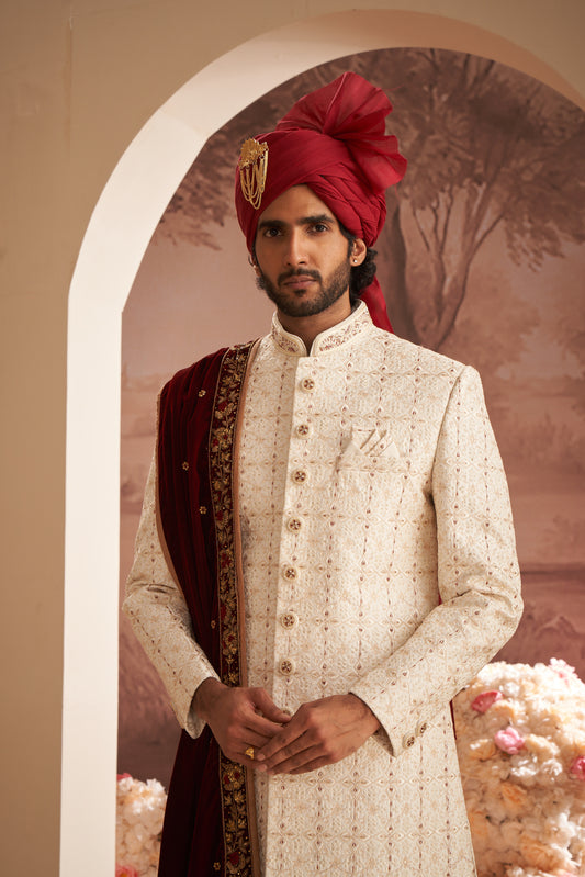 Sherwani - Cream