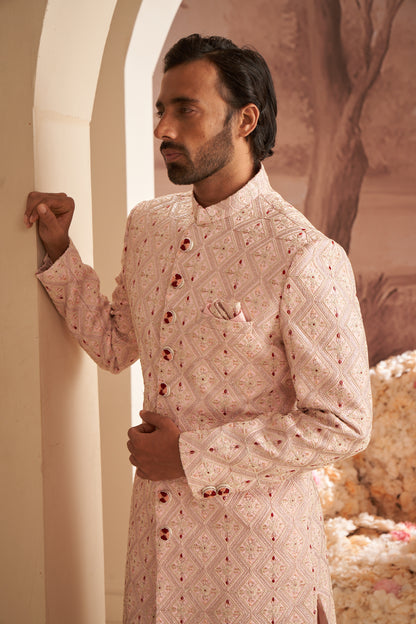 Sherwani - Peach