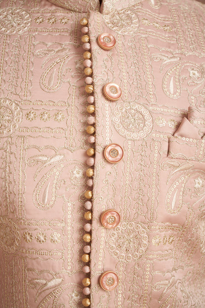 Sherwani - Peach