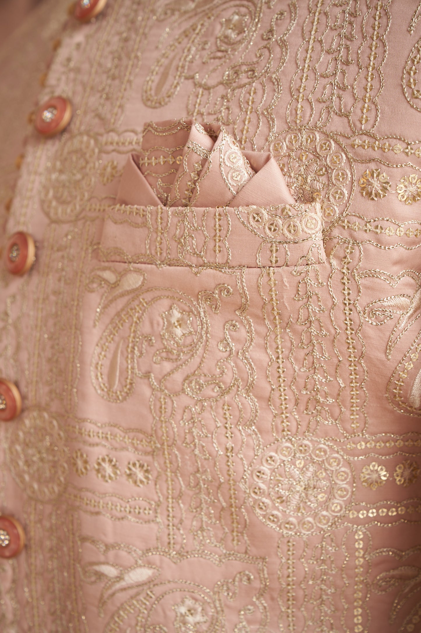 Sherwani - Peach