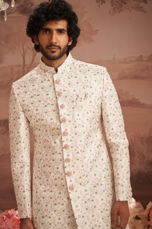 Sherwani - Peach