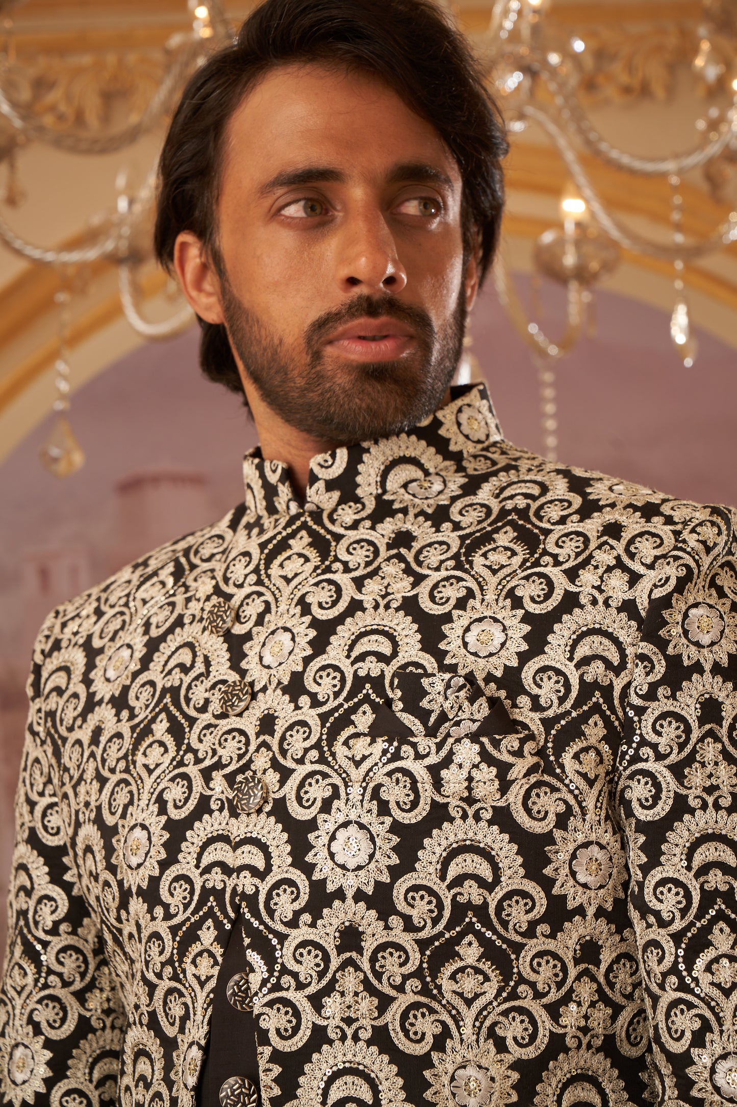 Indo Western Front Open - Black