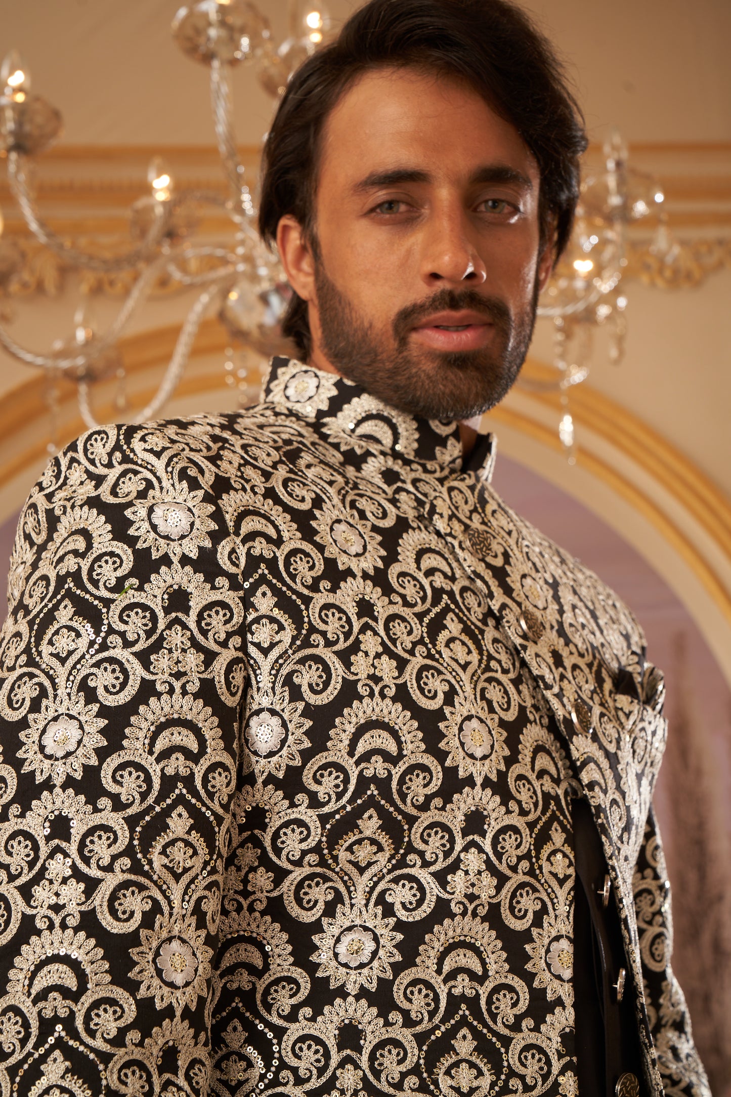 Indo Western Front Open - Black