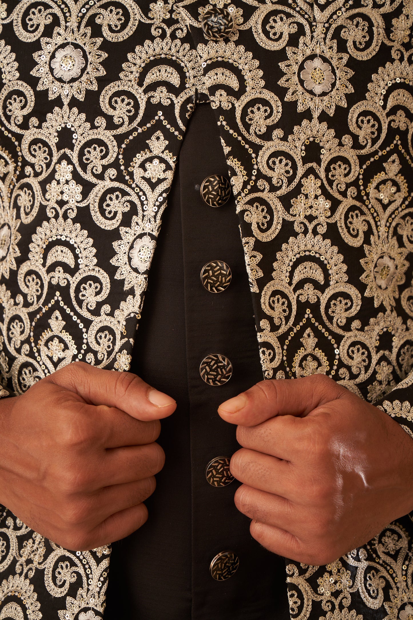 Indo Western Front Open - Black
