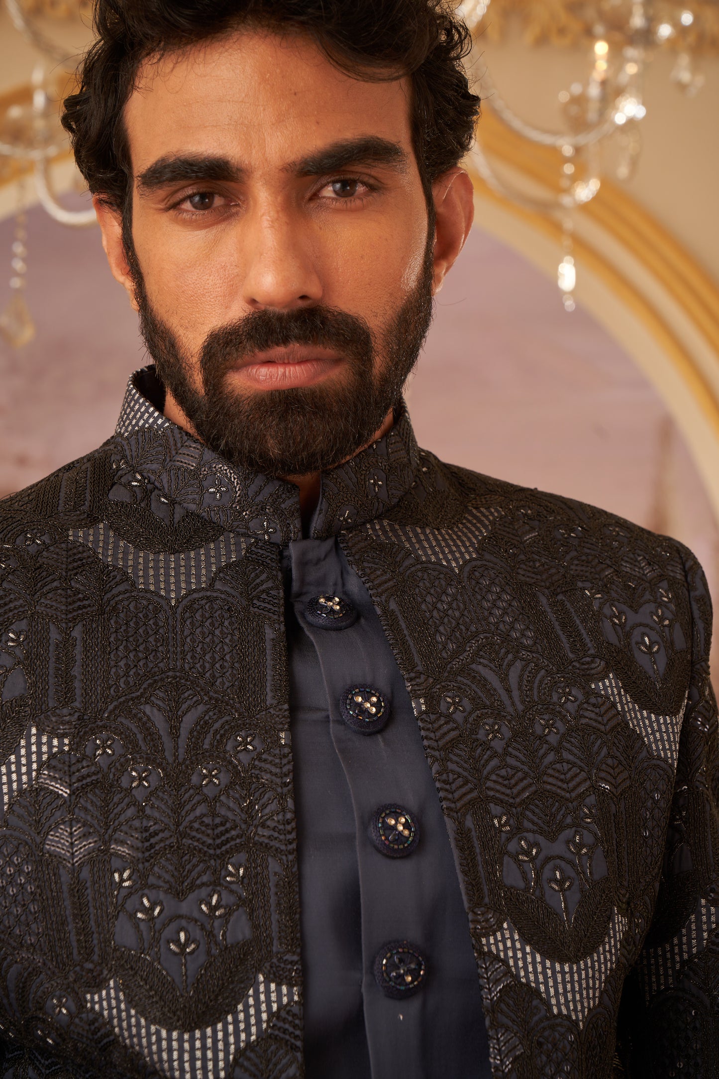 Indo Western Front Open - Black