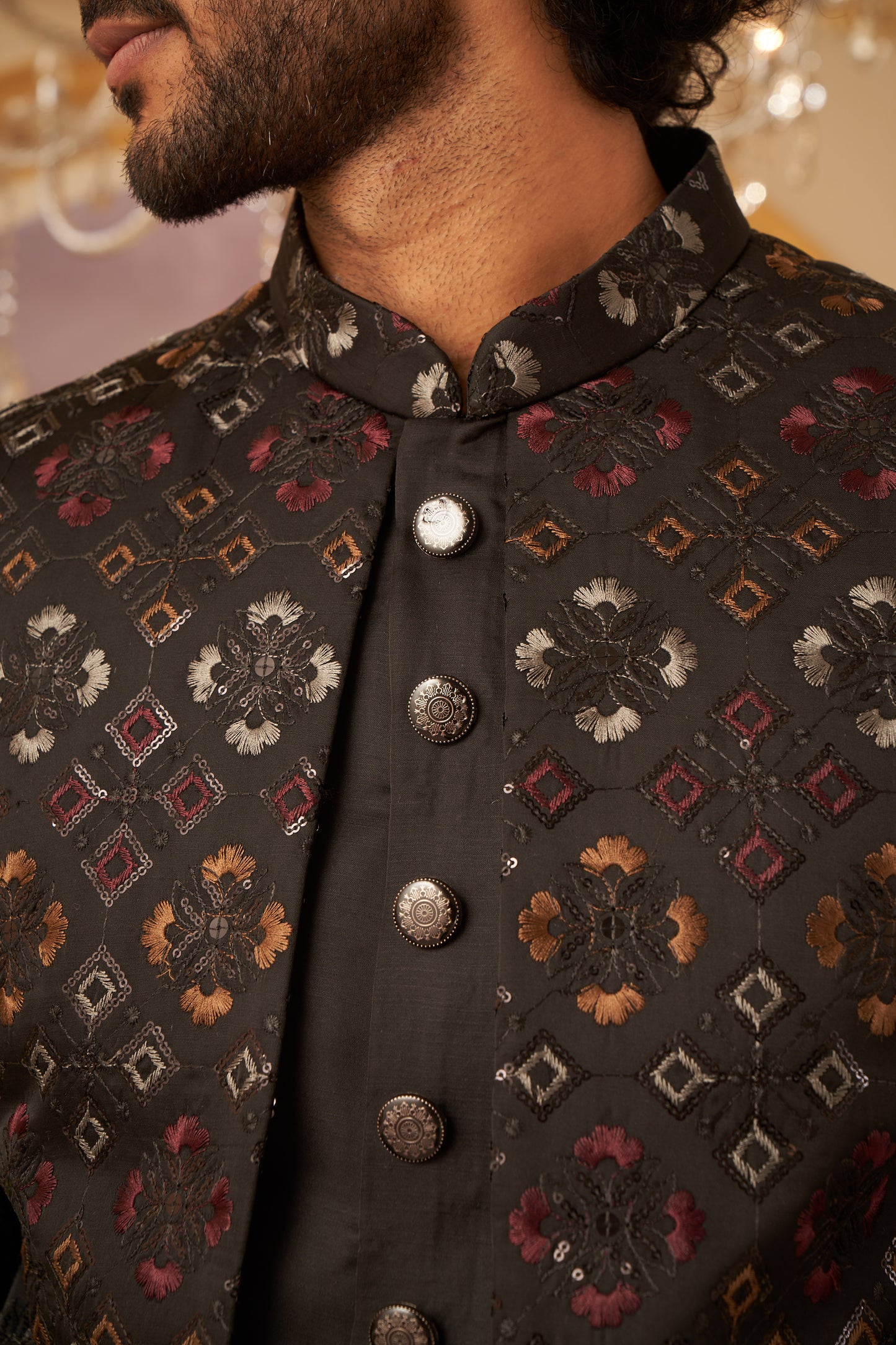 Indo Western Front Open - Black