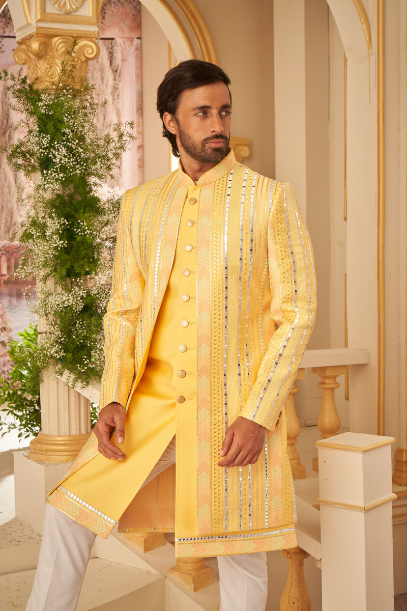 Indo Western Front Open - Yellow