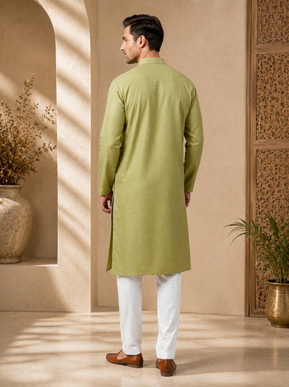 Men’s Pista Textured Kurta Pajama