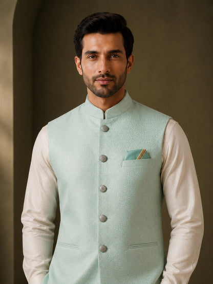 Sea Green Fancy Bundi Jacket