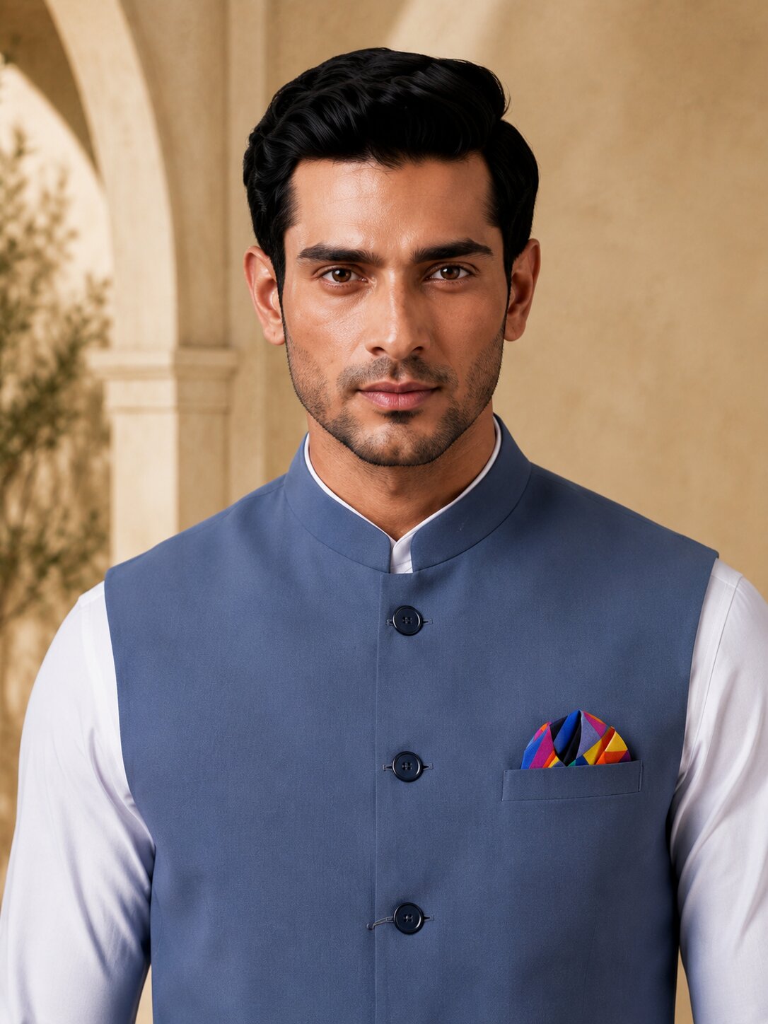 Dark Grey Nehru Jacket (Bundi)