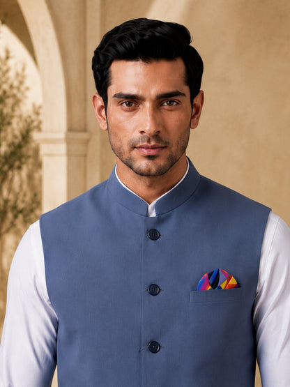 Dark Grey Nehru Jacket (Bundi)