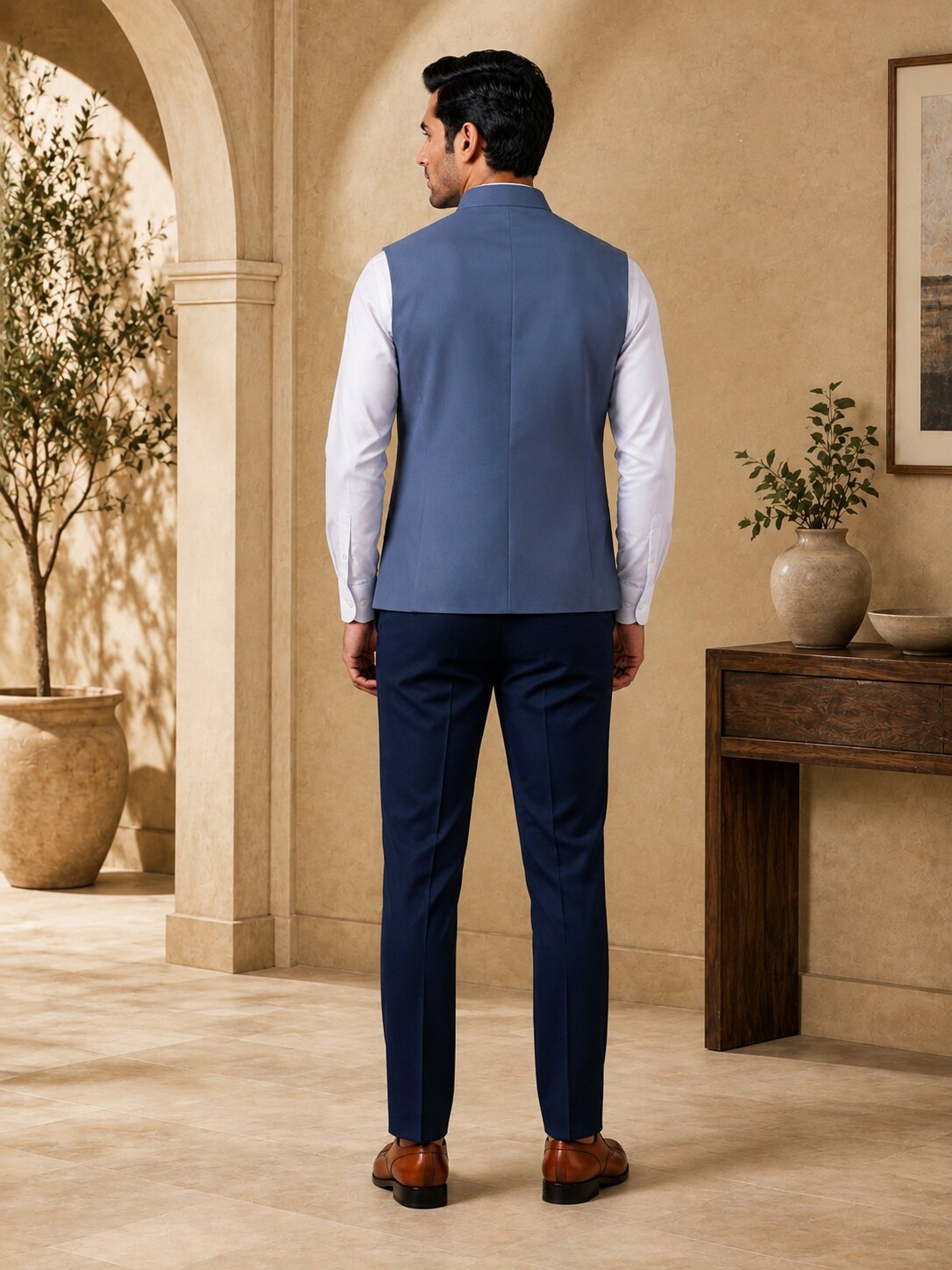 Dark Grey Nehru Jacket (Bundi)