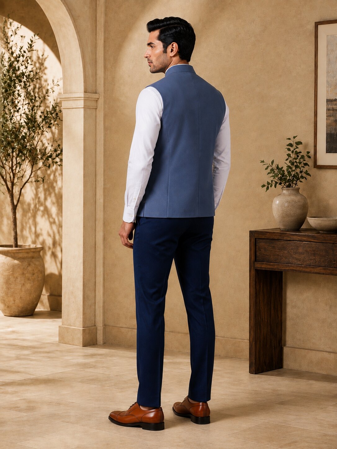 Dark Grey Nehru Jacket (Bundi)