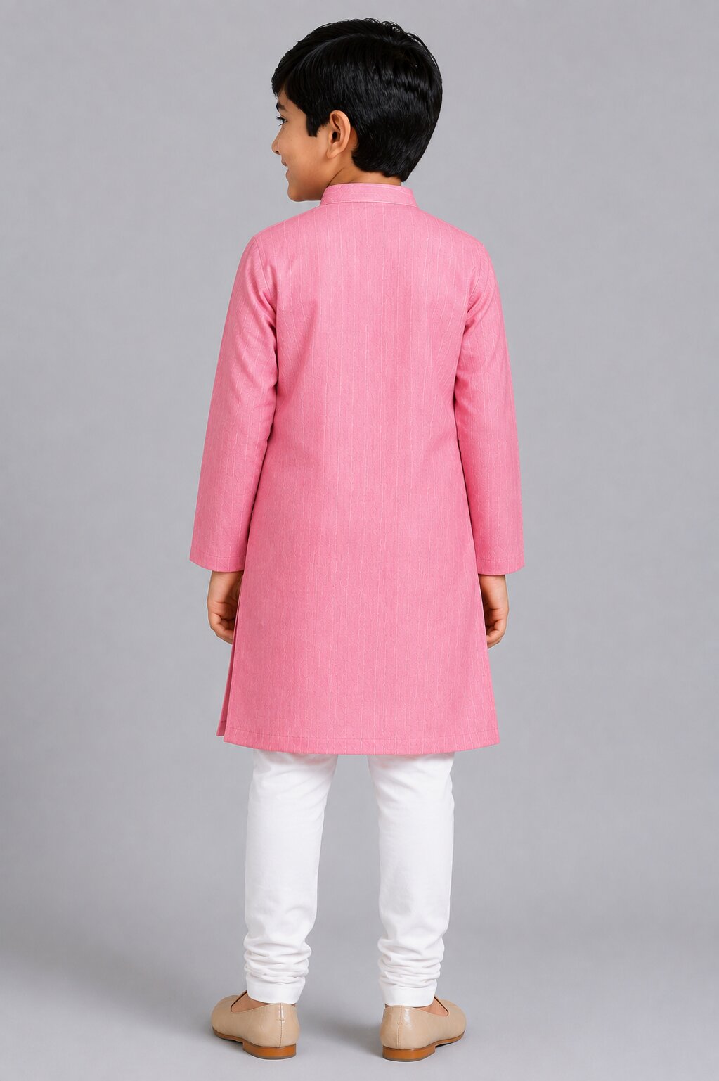 Kids Pink Kurta Pajama Set