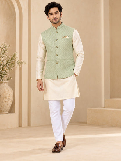 Men's Pista Textured Nehru Jacket
