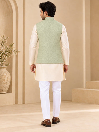 Men's Pista Textured Nehru Jacket
