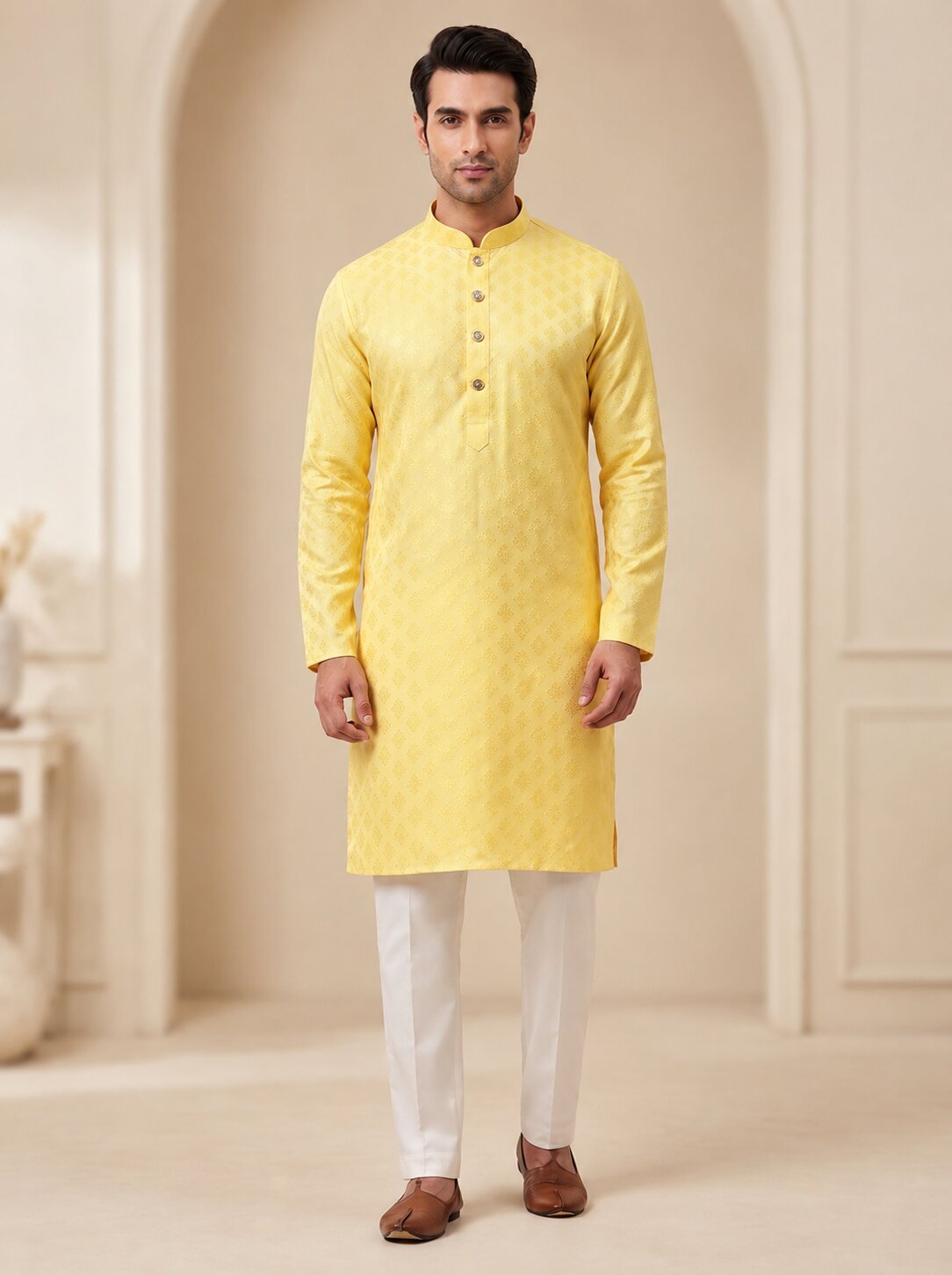 Yellow Kurta Pajama for Men