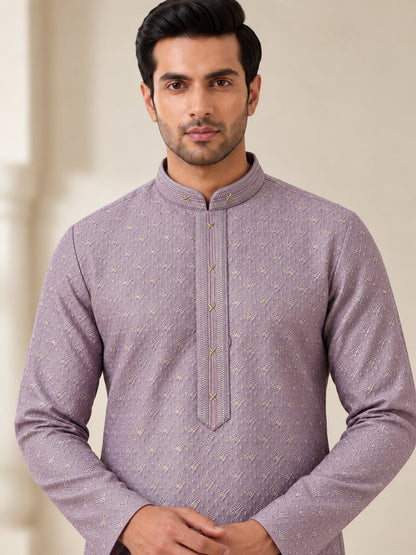 Men’s Light Purple Kurta Pajama