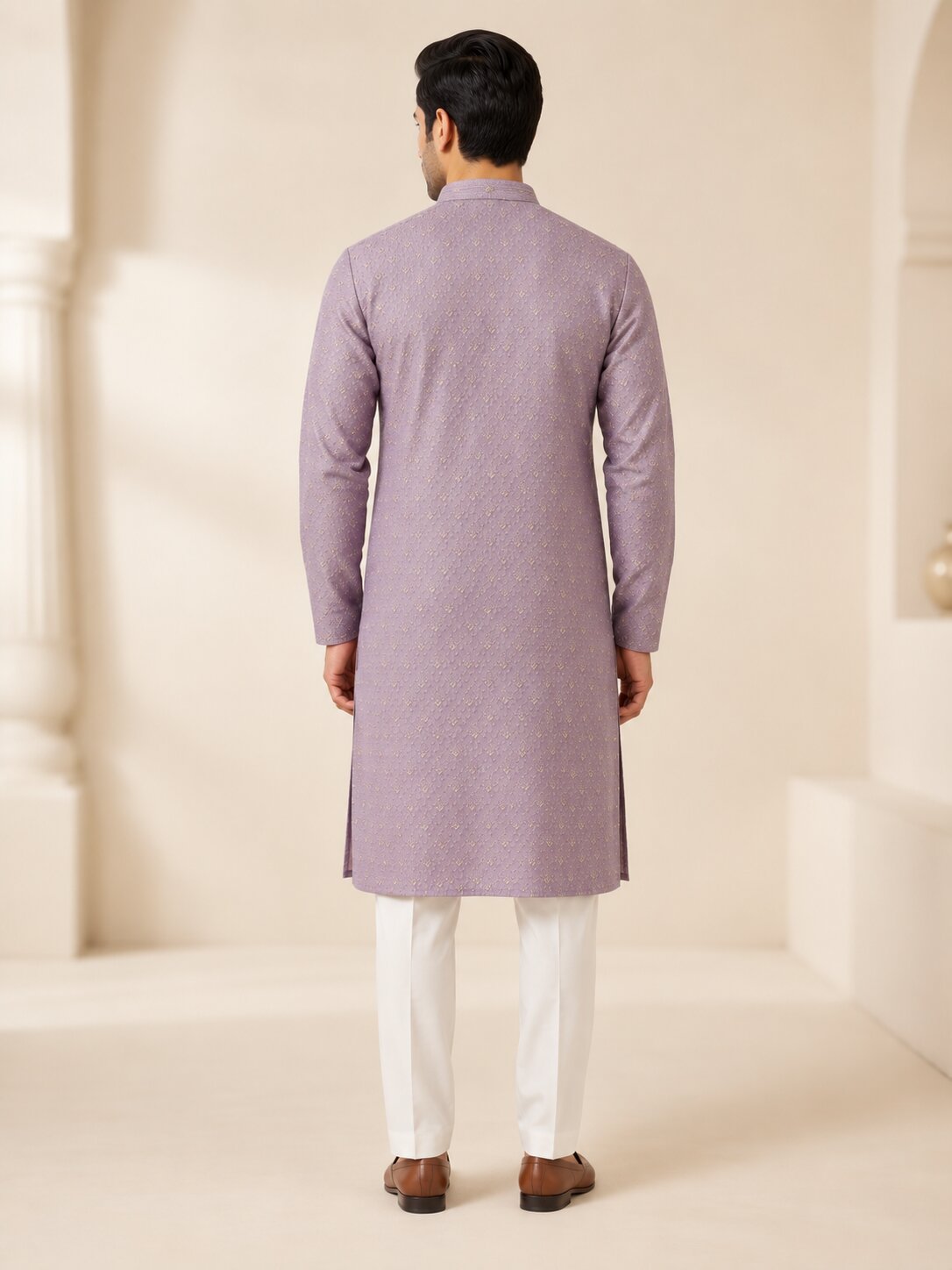 Men’s Light Purple Kurta Pajama