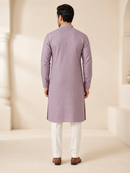 Men’s Light Purple Kurta Pajama