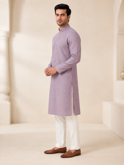 Men’s Light Purple Kurta Pajama
