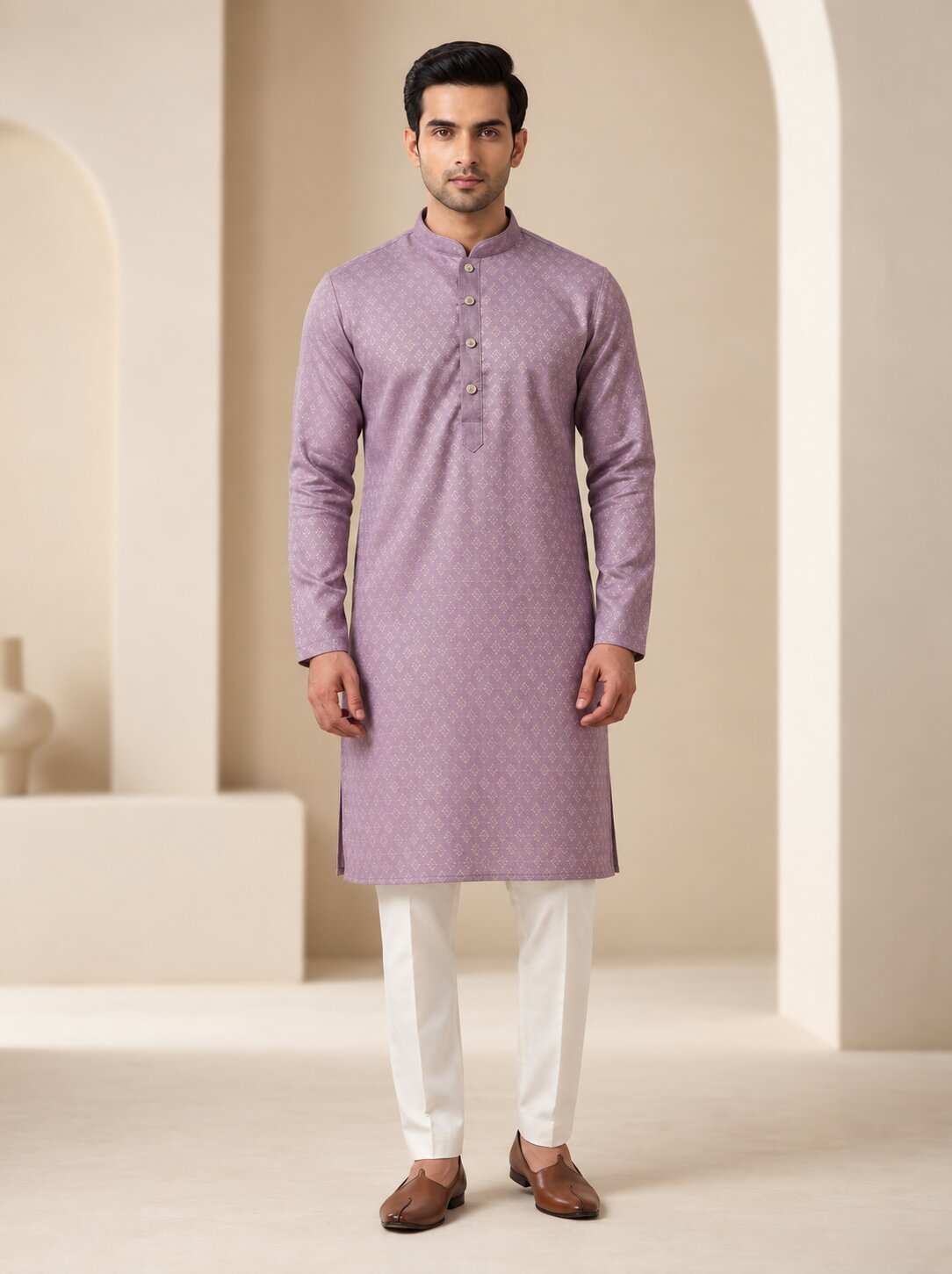 Light Purple Kurta Pajama for Men