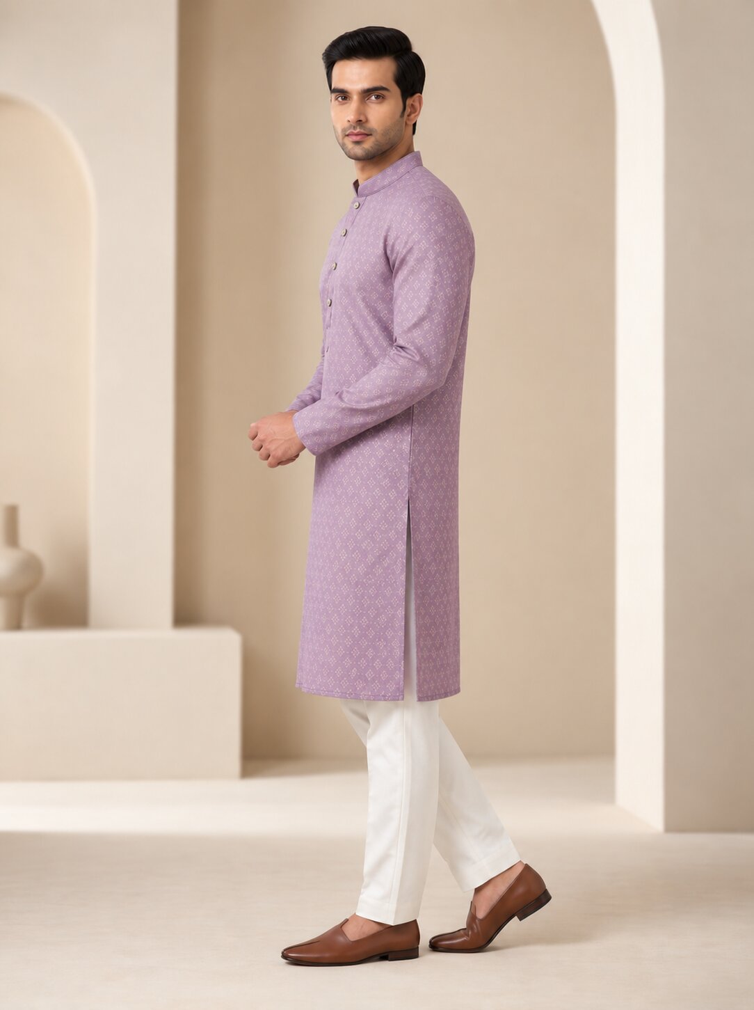 Light Purple Kurta Pajama for Men