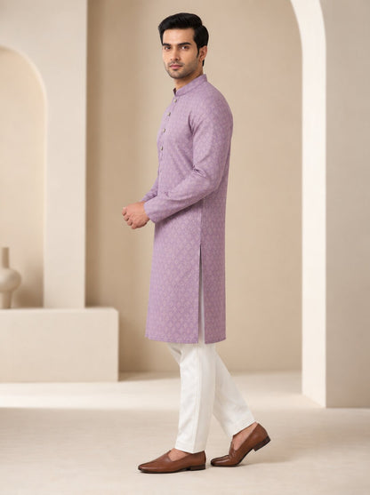 Light Purple Kurta Pajama for Men