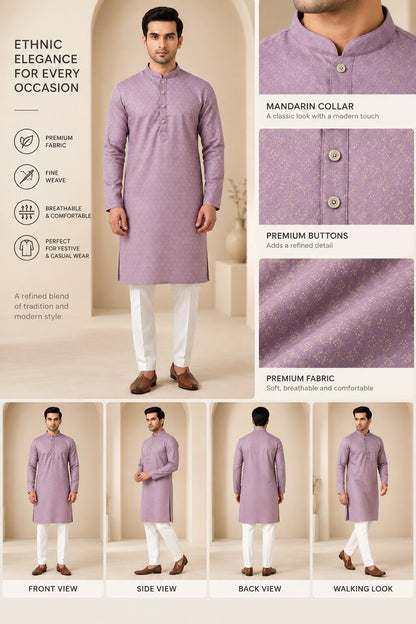Light Purple Kurta Pajama for Men