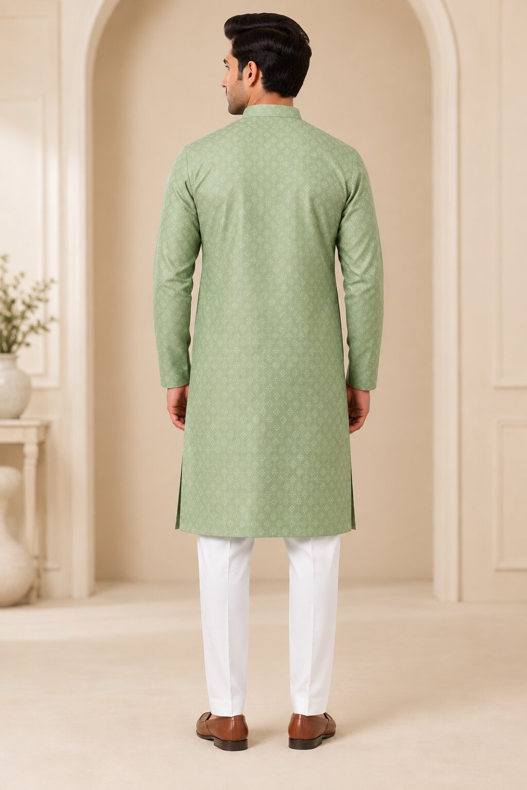 Pista Green Kurta Pajama for Men