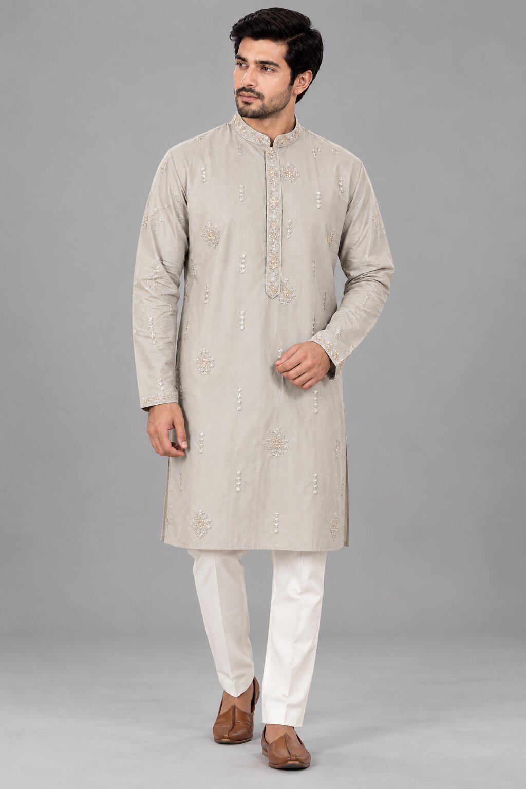 Light Peach Kurta Pajama for Men
