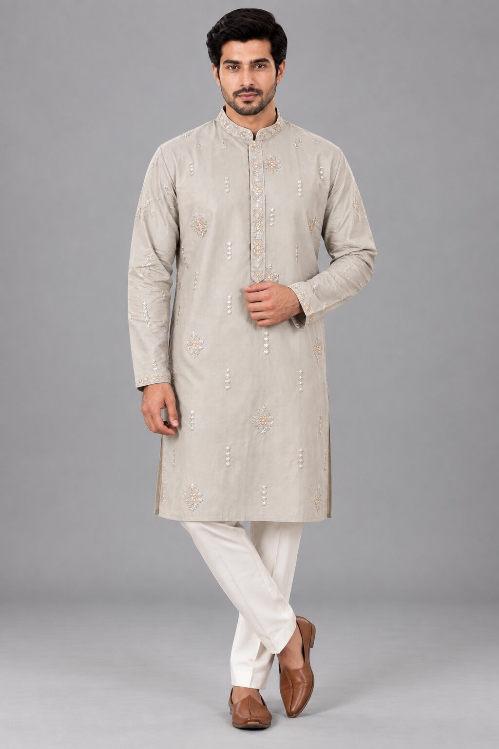 Light Peach Kurta Pajama for Men